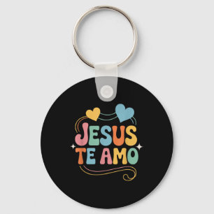 Jesus älskar dig Spansk inspirerande kärleksfullt Nyckelring
