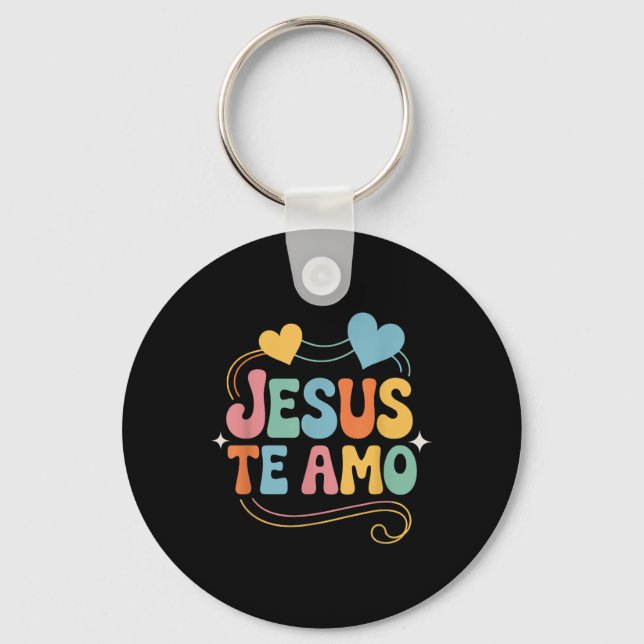 Jesus älskar dig Spansk inspirerande kärleksfullt  Nyckelring (Framsida)