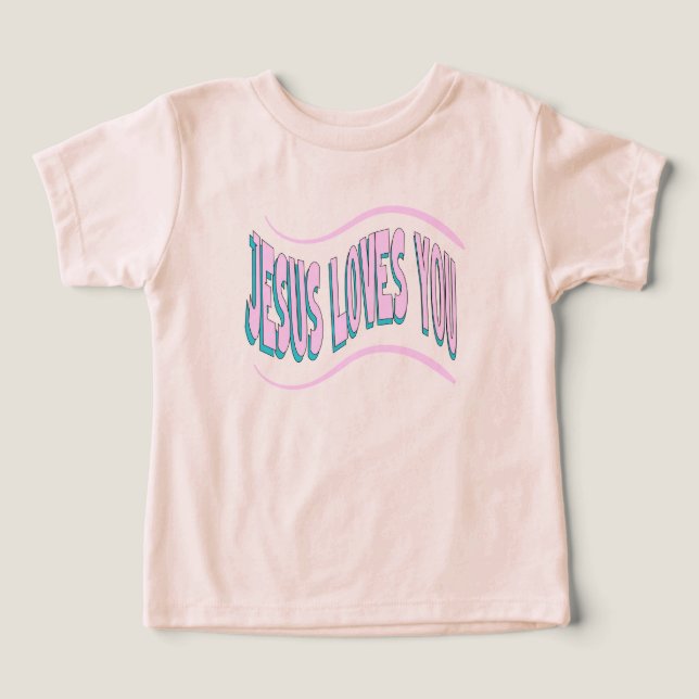Jesus älskar dig  t shirt (Design Framsida)