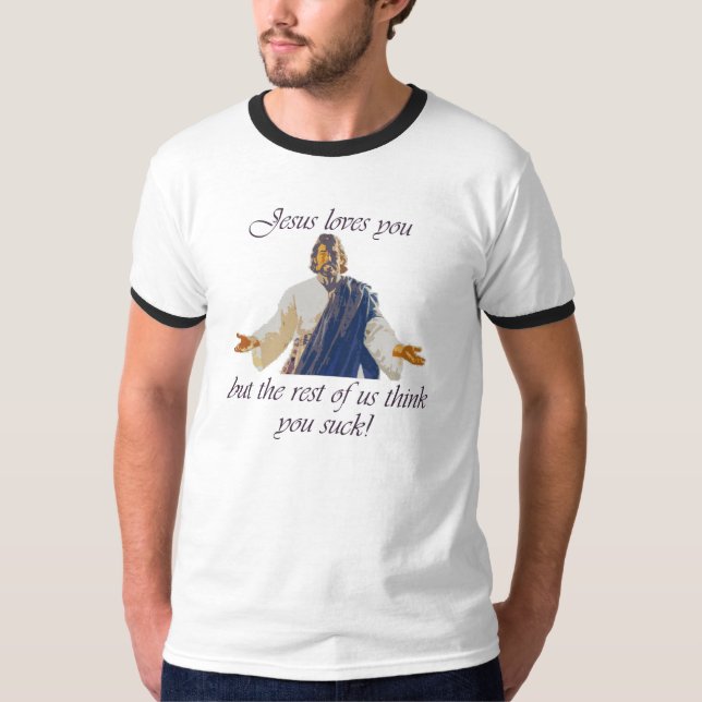 Jesus älskar dig t-shirt (Framsida)
