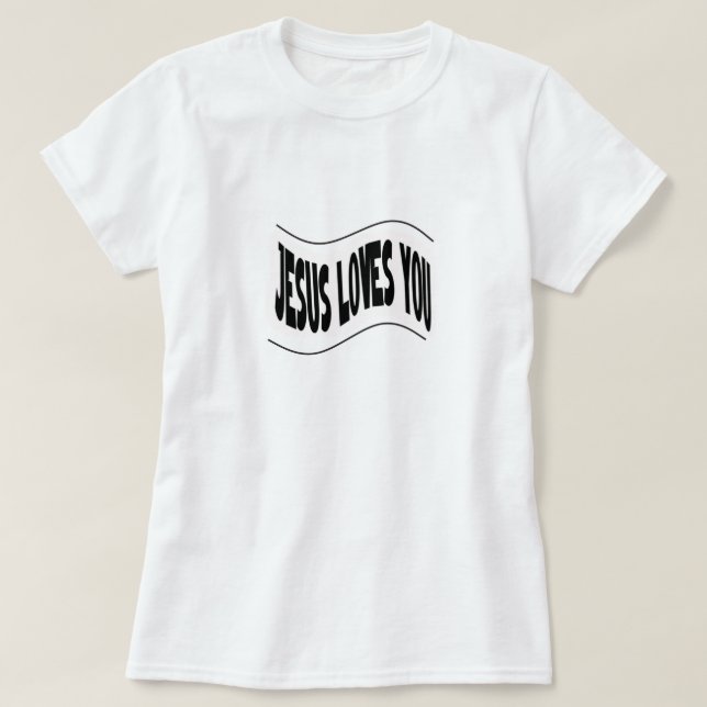 Jesus älskar dig T-shirt  (Design framsida)