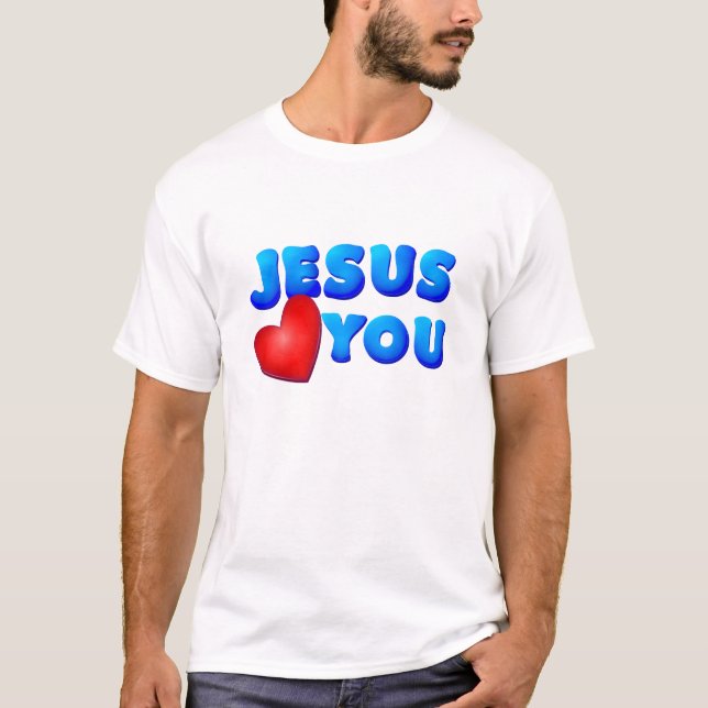 Jesus älskar dig t shirt (Framsida)