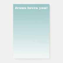 Jesus älskar dig! | teal ombre