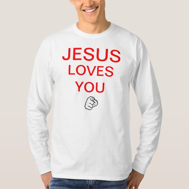 Jesus älskar dig tee shirt (Framsida)