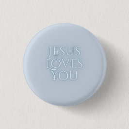 Jesus älskar kristen typografisk design  knapp