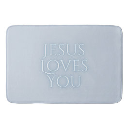 Jesus älskar kristen typsnittsdesign  badrumsmatta