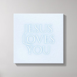 Jesus älskar kristen typsnittsdesign canvastryck