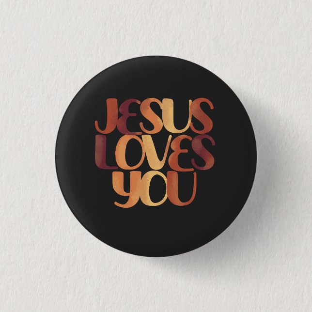 Jesus älskar kristen typsnittsdesign  knapp (Framsida)
