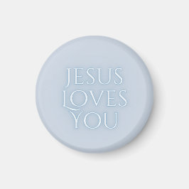 Jesus älskar kristen typsnittsdesign  magnet