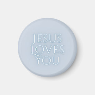 Jesus älskar kristen typsnittsdesign  magnet