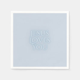 Jesus älskar kristen typsnittsdesign pappersservett