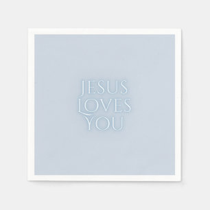 Jesus älskar kristen typsnittsdesign pappersservett