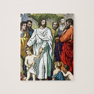 Jesus älskar lite barnen pussel