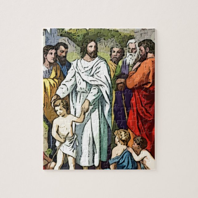 Jesus älskar lite barnen pussel (Vertikal)