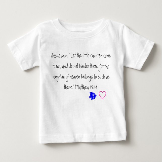 Jesus älskar lite barnsmåbarntshirten tee shirt (Framsida)