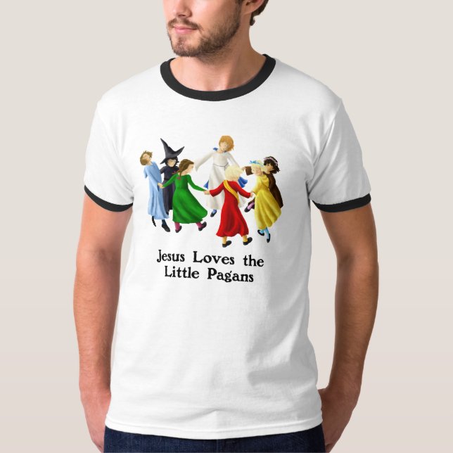 Jesus älskar lite pagansna t shirt (Framsida)
