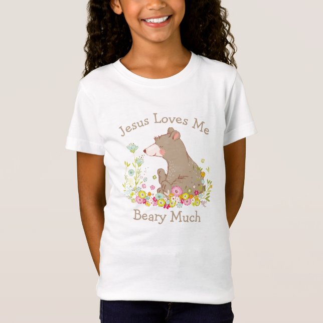 Jesus älskar mig Beary mycket T-shirt (Framsida)