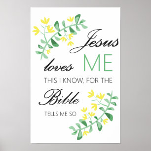 Jesus älskar mig - bebisrumaffischen poster