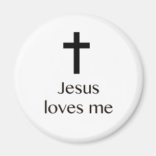 Jesus älskar mig den arga vitmagneten magnet
