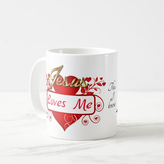 Jesus älskar mig, denna som jag vet… kaffemugg (Framsida vänster)