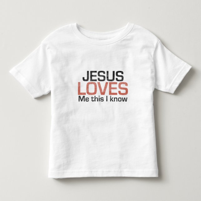 Jesus älskar mig, denna som jag vet tee (Framsida)