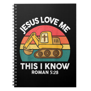 Jesus älskar mig, det vet jag Grävmaskin Kristna Anteckningsbok