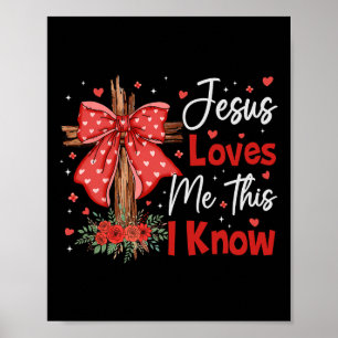 Jesus älskar mig, det vet jag, Gud religiös kriste Poster
