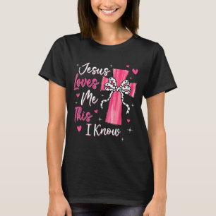 Jesus älskar mig, det vet jag, Gud religiös kriste T Shirt