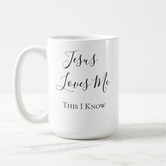 Jesus älskar mig, det vet jag kaffemugg
