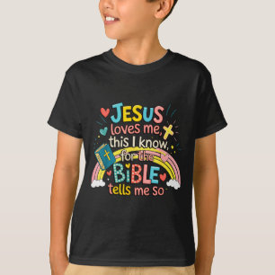 Jesus älskar mig, det vet jag pojkar barn småbarn  t shirt