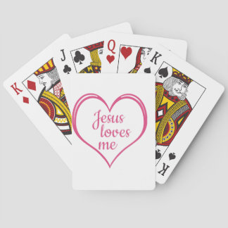 JESUS ÄLSKAR MIG i Hjärtat Casinokort