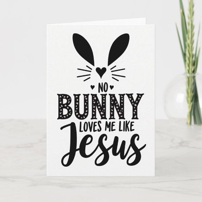 Jesus älskar mig kanin kort (Framsida)