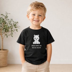Jesus Älskar Mig Knappt Lite Kristen Småbarn T Shirt