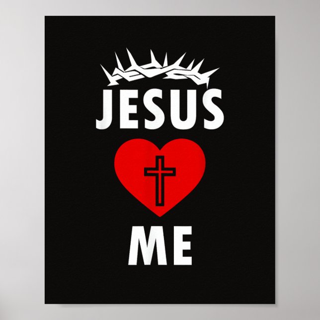 Jesus älskar mig kristen religiös poster (Framsidan)