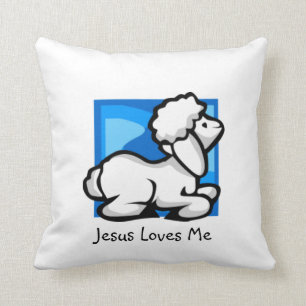Jesus älskar mig lamben kudder lite kudde