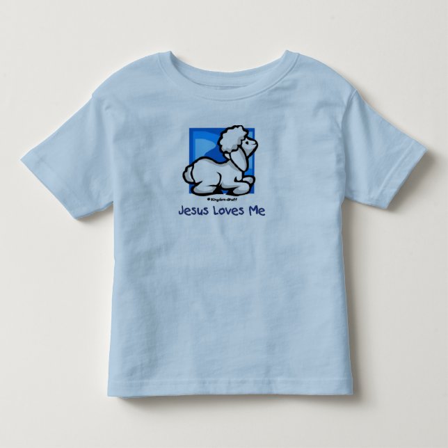 Jesus älskar mig lamben t shirt (Framsida)