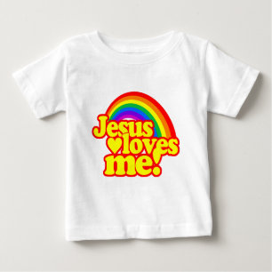 Jesus älskar mig (med regnbågen) tröja