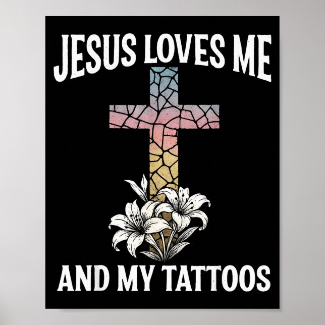 Jesus älskar mig och mina tatueringar _1  poster (Framsidan)