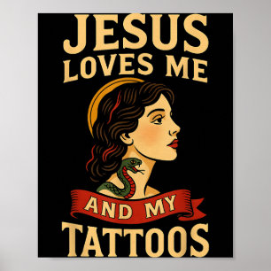 Jesus älskar mig och mina tatueringar _3  poster