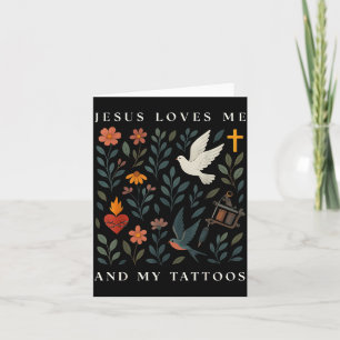 Jesus älskar mig och mina tatueringar kort