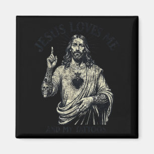 Jesus älskar mig och mina tatueringar kristen tatu magnet