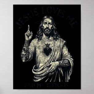 Jesus älskar mig och mina tatueringar kristen tatu poster