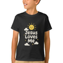 Jesus älskar mig söta barn kristen t-shirt
