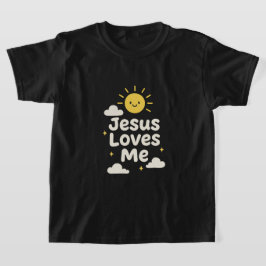 Jesus älskar mig söta barn kristen t-shirt