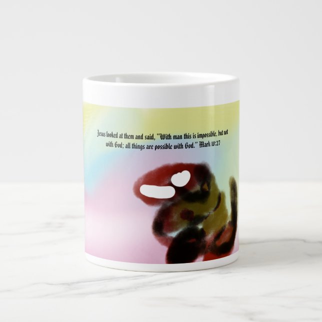 jesus älskar oss  jumbo mugg (Framsidan)