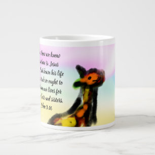 jesus älskar syster och bror jumbo mugg