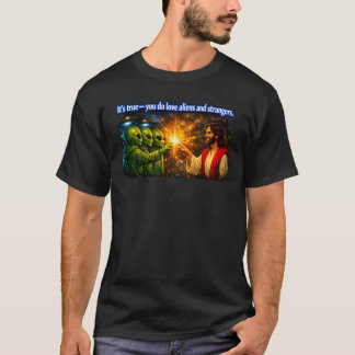 Jesus älskar utomjordingar — Kosmiskt främlingsäls T Shirt