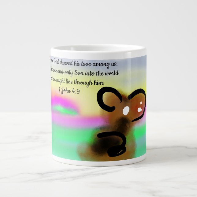 jesus älskar världen  jumbo mugg (Framsidan)