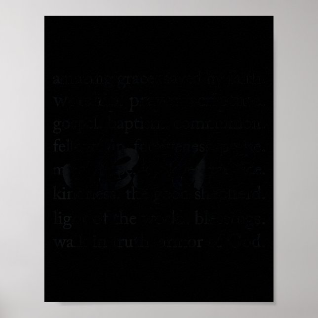 Jesus Amazing Grace Saved By Faith Worship  Poster (Framsidan)