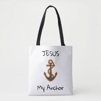 Jesus Anchor Shoulder Tote Bag Tygkasse